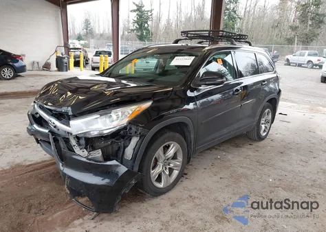 2016 Toyota Highlander Limited V6 z USA, uszkodzony, nr VIN 5TDDKRFH4GS256744